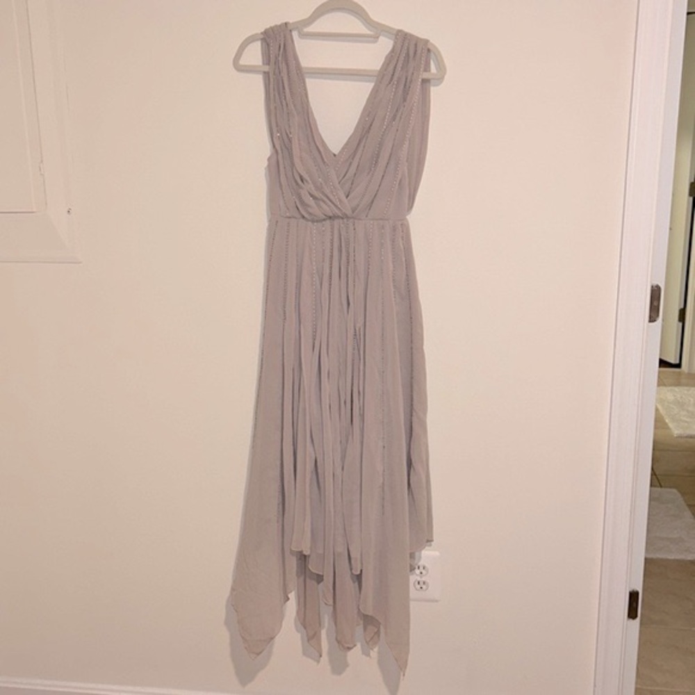 ASOS DESIGN Drape Bodice Midaxi Dress Embellished